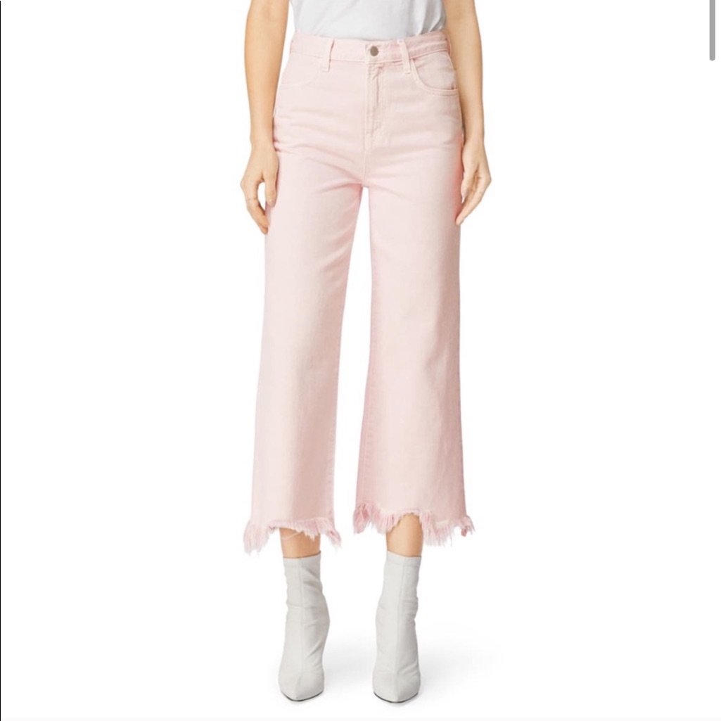 J Brand Joan Wide Leg Destroyed Denim